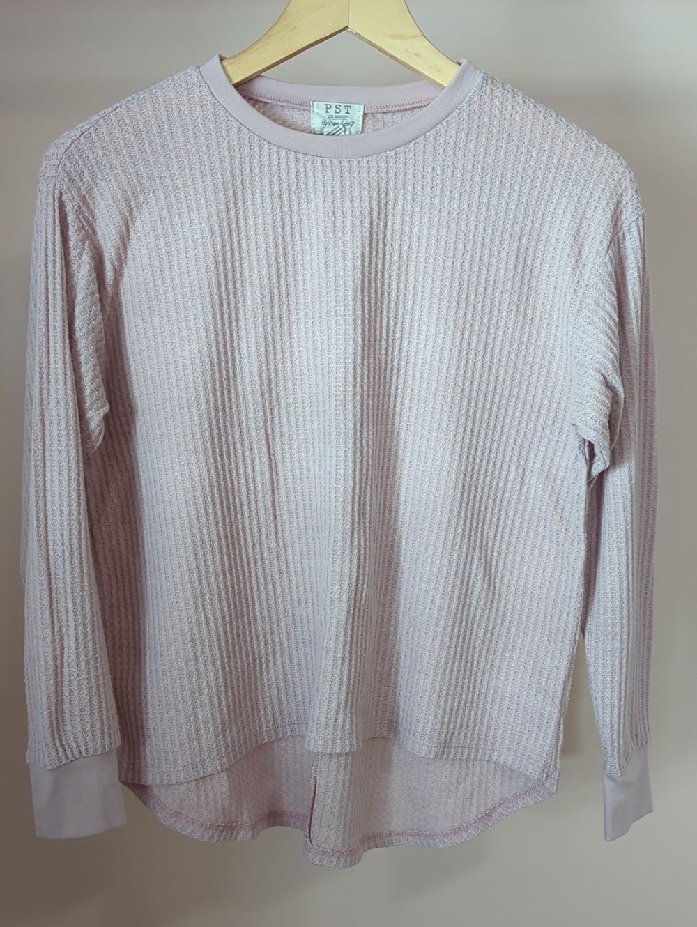 Mauve Waffle Long Sleeve Top